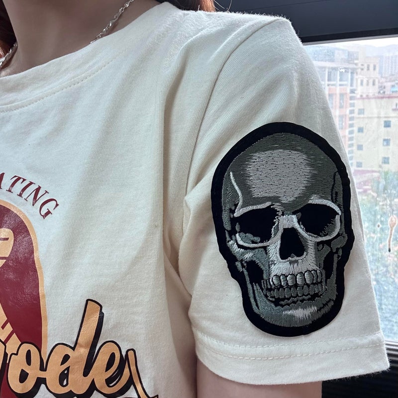Zittop Skull Patch DIY Horror Applique Embroidered Sew Iron on Patch - Image 4